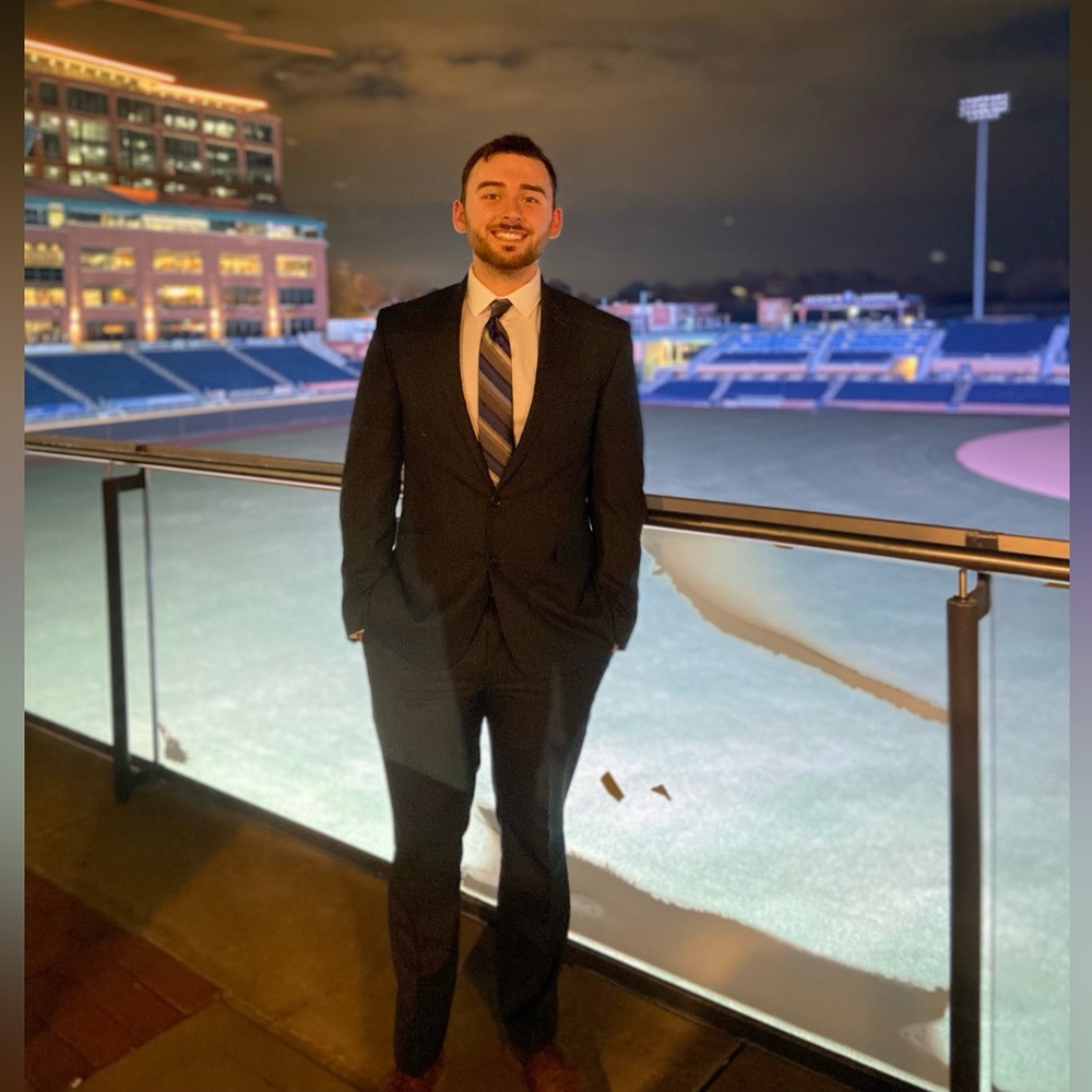 Navy blue men’s suit. Shirt and tie NOT included.